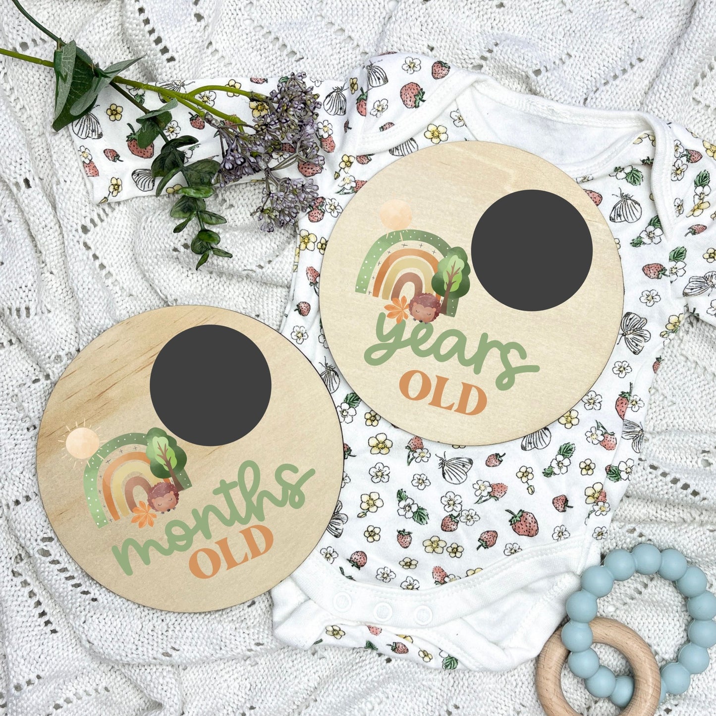 Woodland Animals Reusable milestone cards, fill in your own milestone card, baby shower gift, weeks old, months old, milestone cards