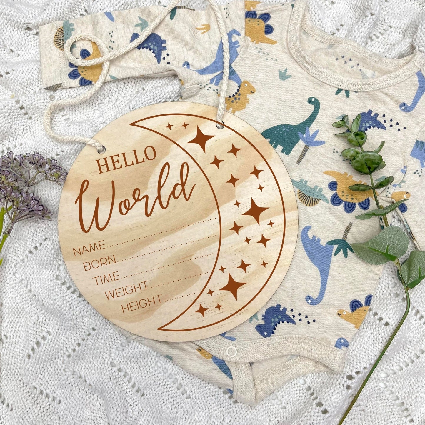 Birth announcement sign, celestial baby birth sign, personalised baby plaque, birth plaque, newborn gift