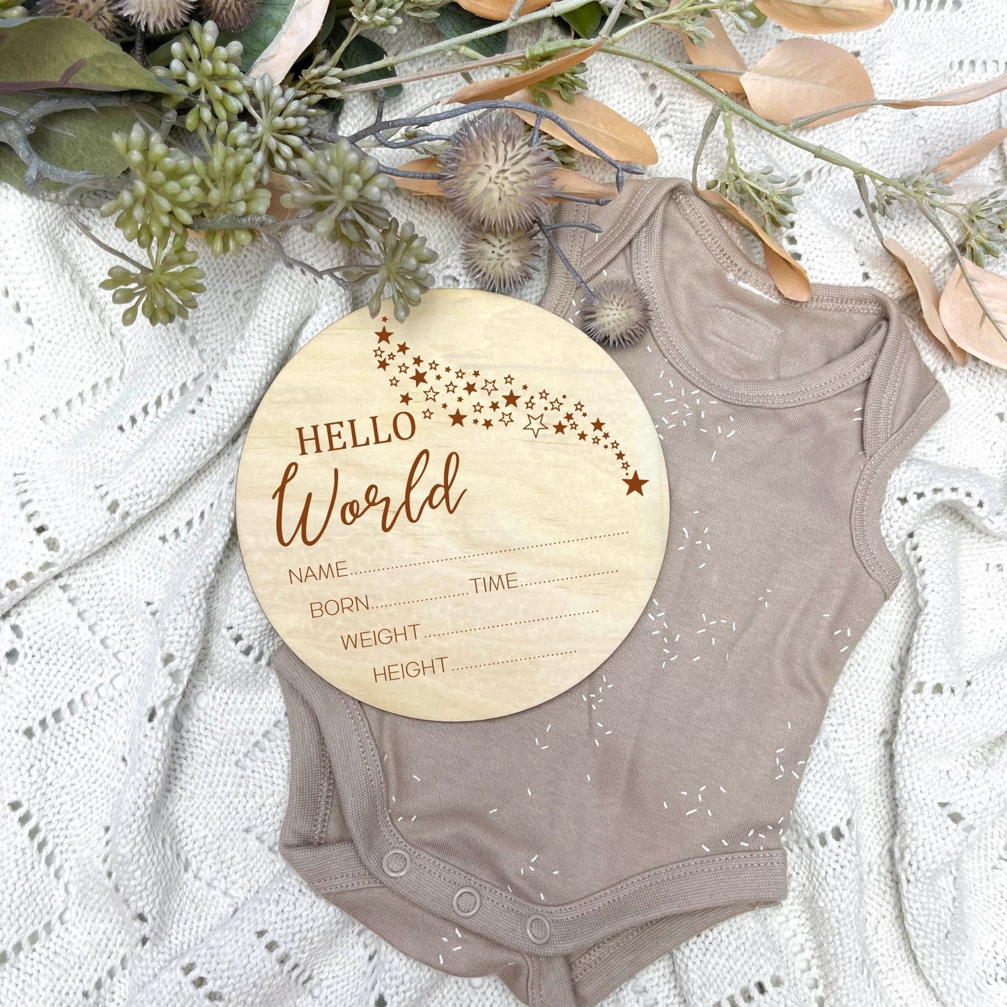Birth announcement sign, celestial baby birth sign, personalised baby plaque, birth plaque, newborn gift