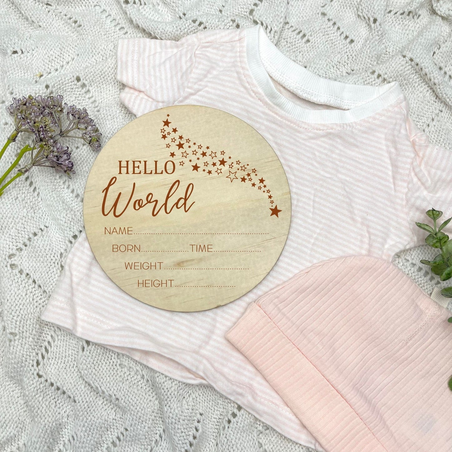 Birth announcement sign, celestial baby birth sign, personalised baby plaque, birth plaque, newborn gift