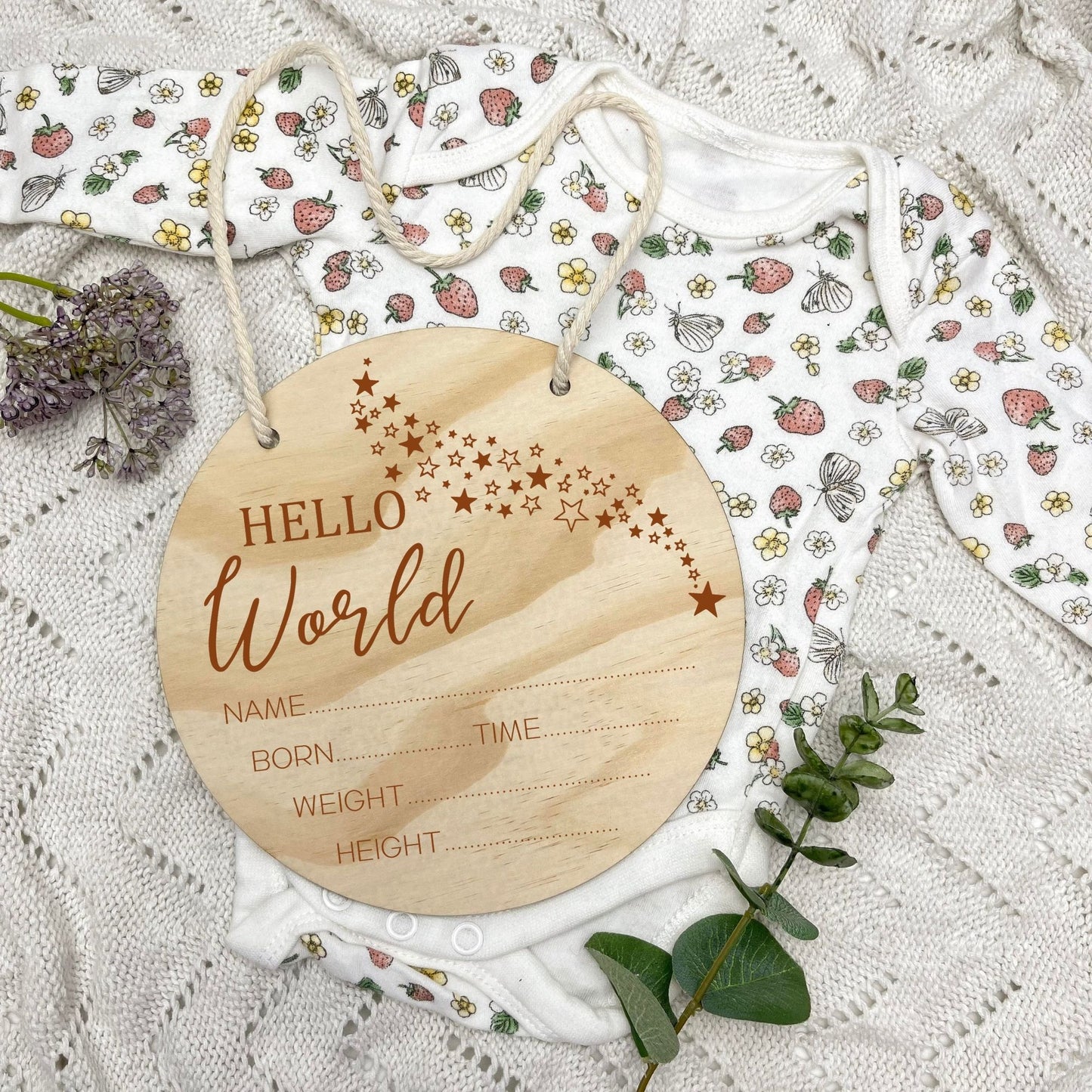 Birth announcement sign, celestial baby birth sign, personalised baby plaque, birth plaque, newborn gift