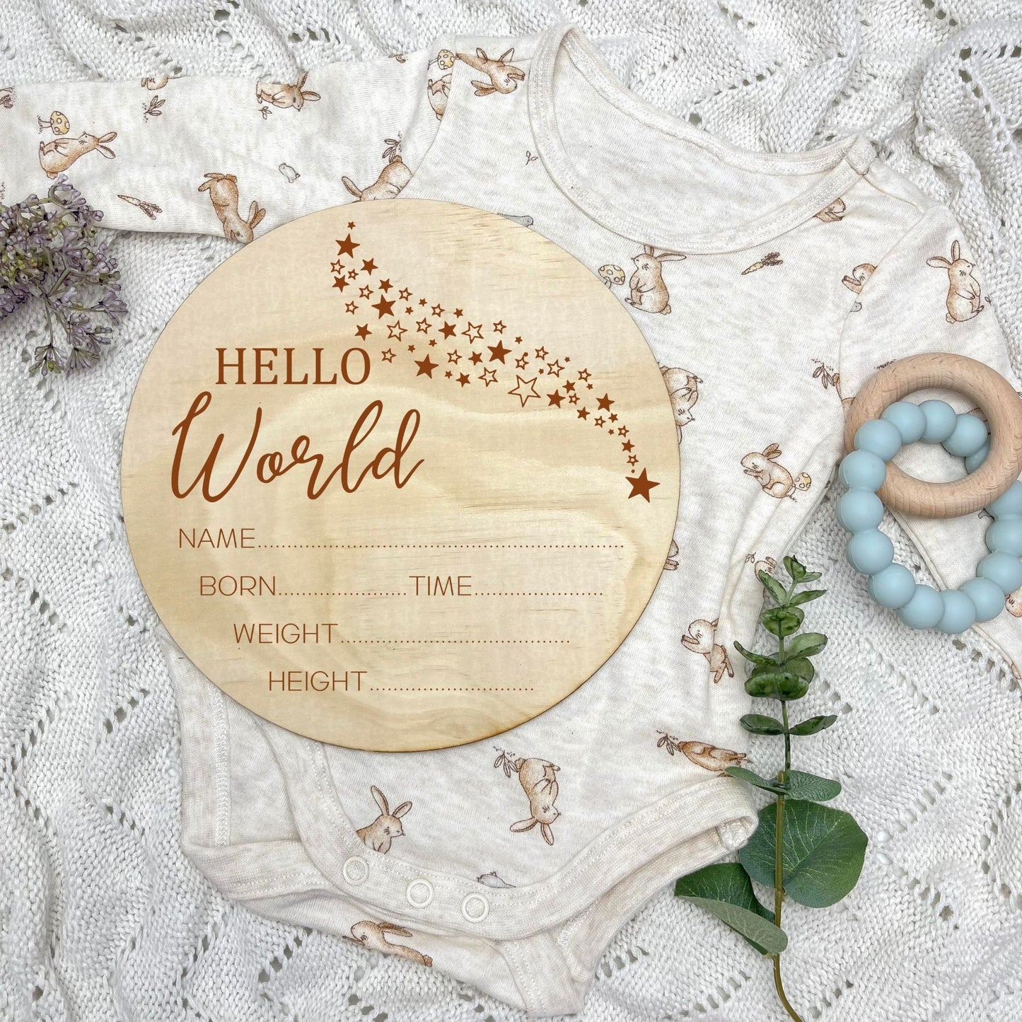 Birth announcement sign, celestial baby birth sign, personalised baby plaque, birth plaque, newborn gift
