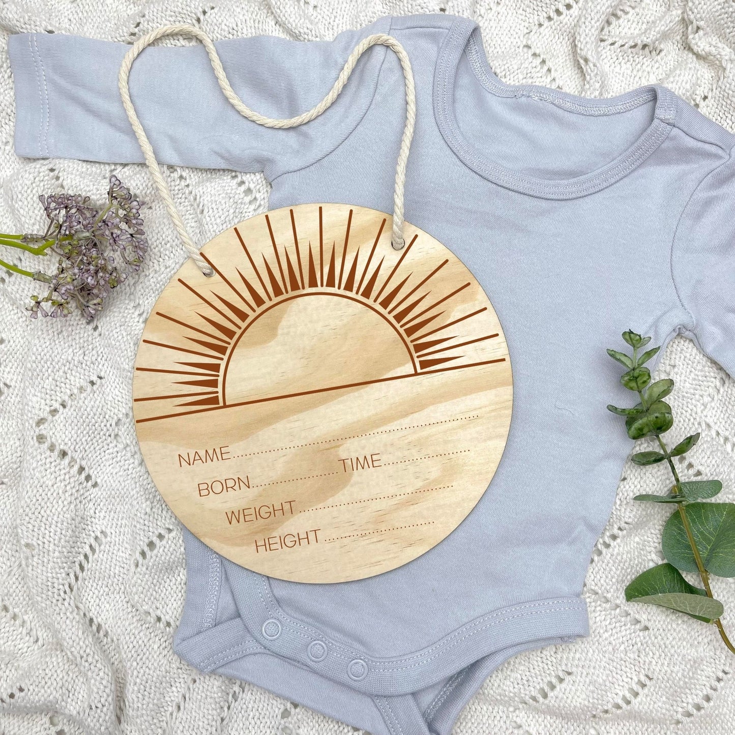 Birth announcement sign, celestial baby birth sign, personalised baby plaque, birth plaque, newborn gift