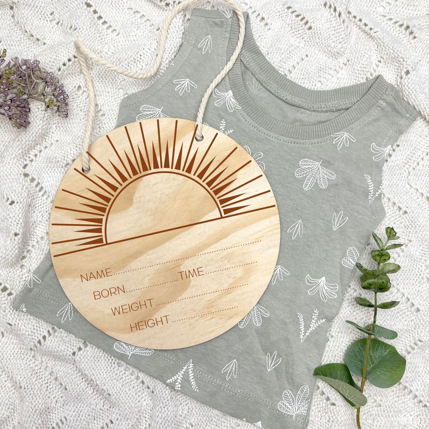 Birth announcement sign, celestial baby birth sign, personalised baby plaque, birth plaque, newborn gift
