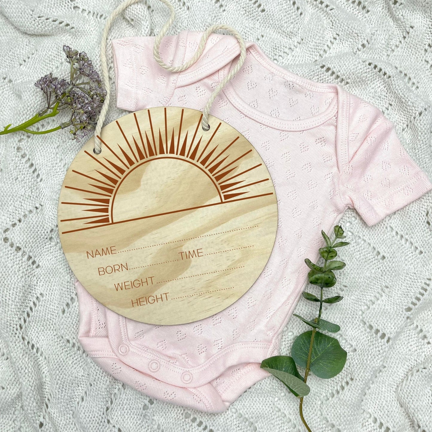 Birth announcement sign, celestial baby birth sign, personalised baby plaque, birth plaque, newborn gift