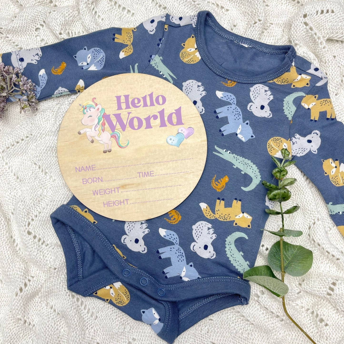Birth announcement sign, celestial baby birth sign, personalised baby plaque, birth plaque, newborn gift