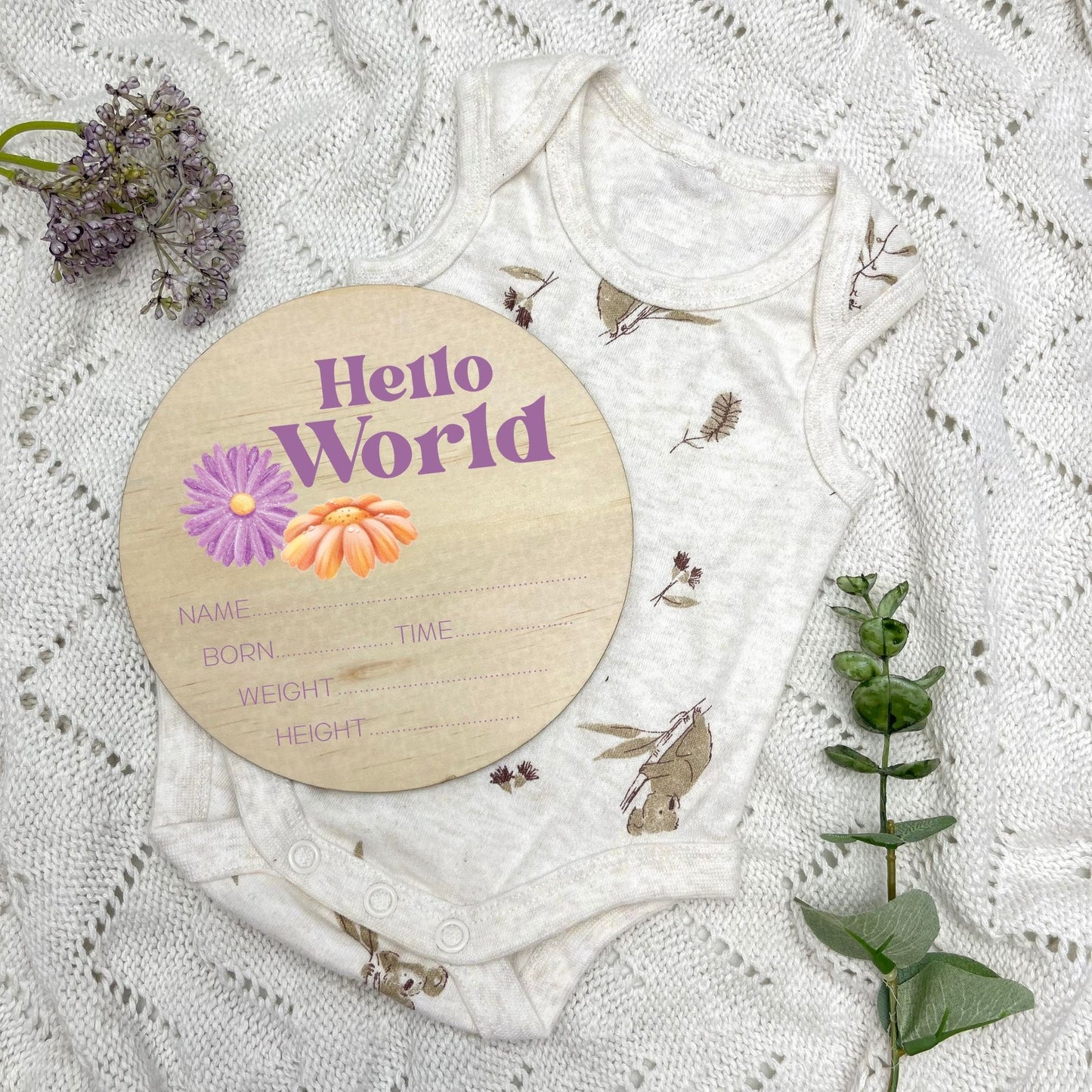 Birth announcement sign, baby birth sign, personalised baby plaque, birth plaque, newborn gift