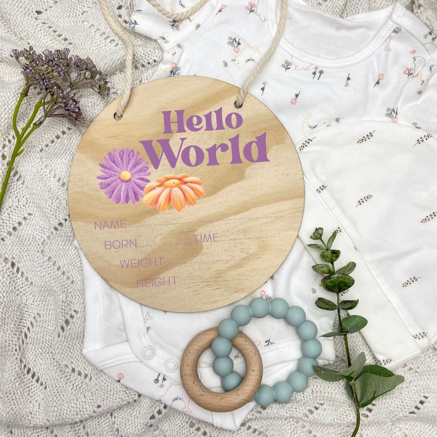Birth announcement sign, baby birth sign, personalised baby plaque, birth plaque, newborn gift