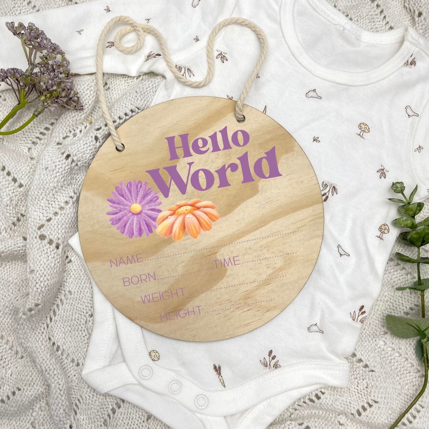 Birth announcement sign, baby birth sign, personalised baby plaque, birth plaque, newborn gift