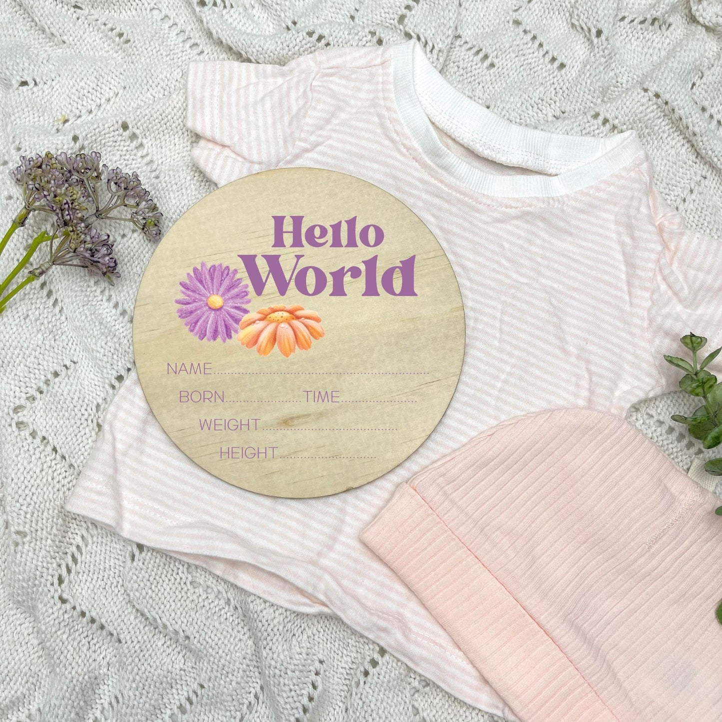 Birth announcement sign, baby birth sign, personalised baby plaque, birth plaque, newborn gift