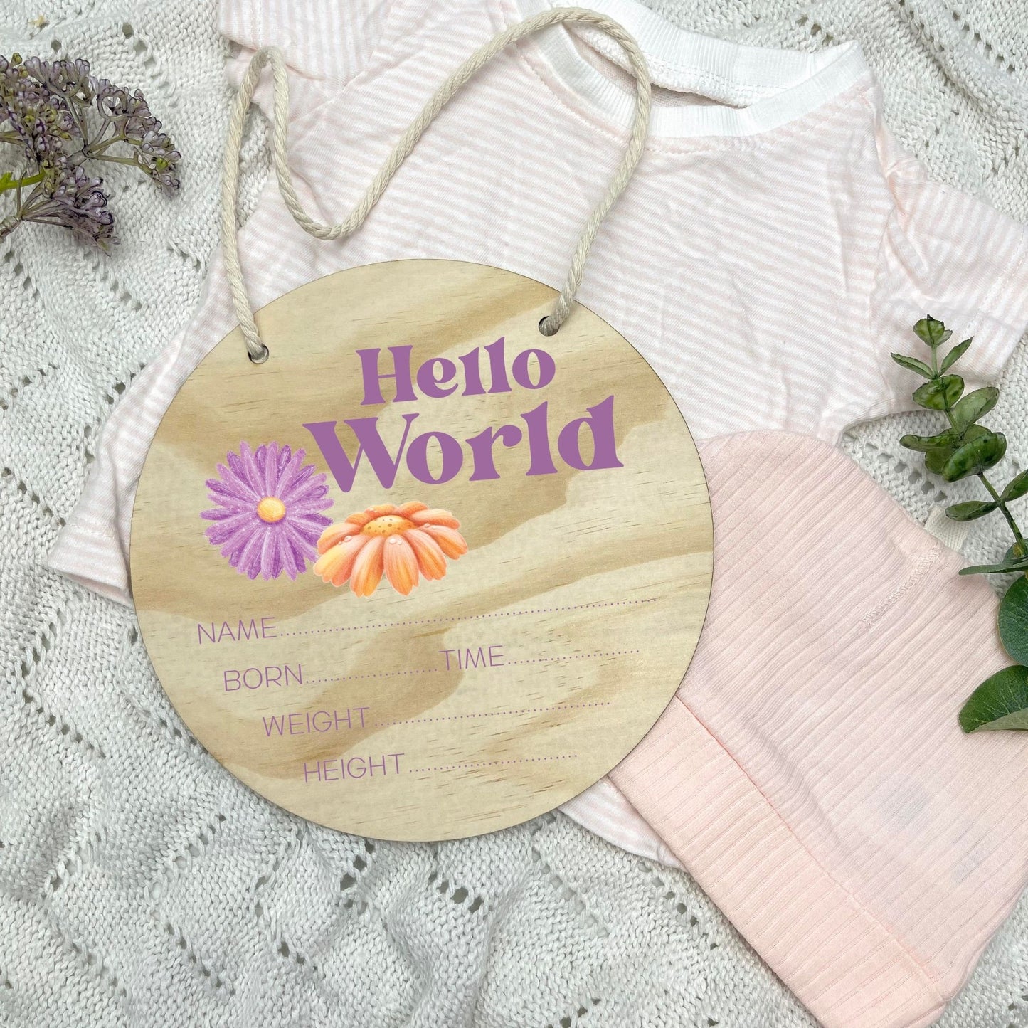 Birth announcement sign, baby birth sign, personalised baby plaque, birth plaque, newborn gift