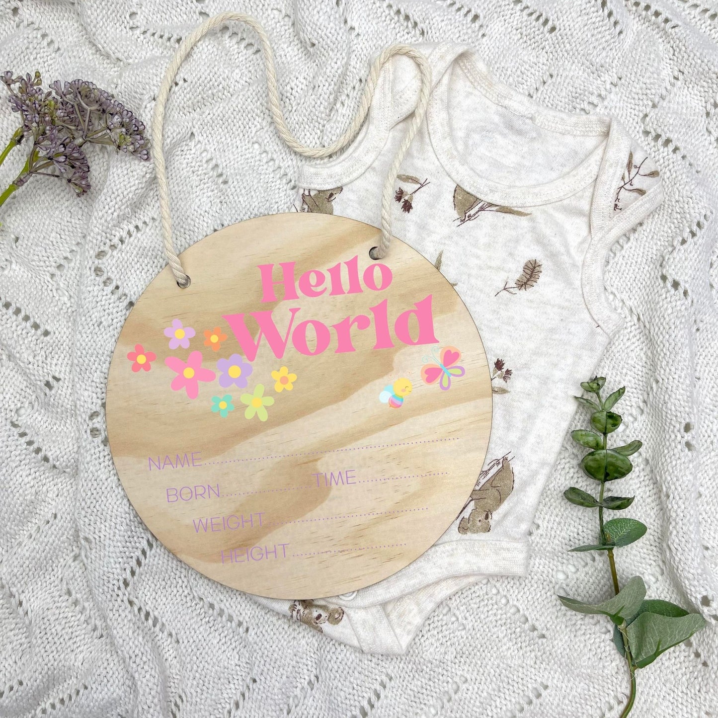 Birth announcement sign, baby birth sign, personalised baby plaque, birth plaque, newborn gift