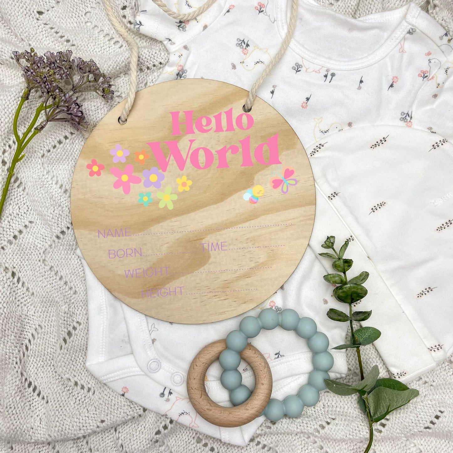 Birth announcement sign, baby birth sign, personalised baby plaque, birth plaque, newborn gift