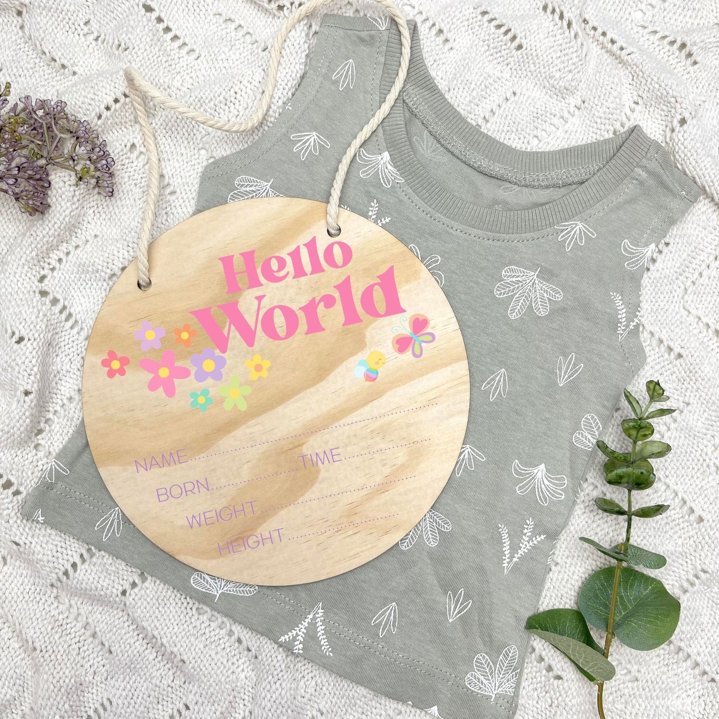 Birth announcement sign, baby birth sign, personalised baby plaque, birth plaque, newborn gift