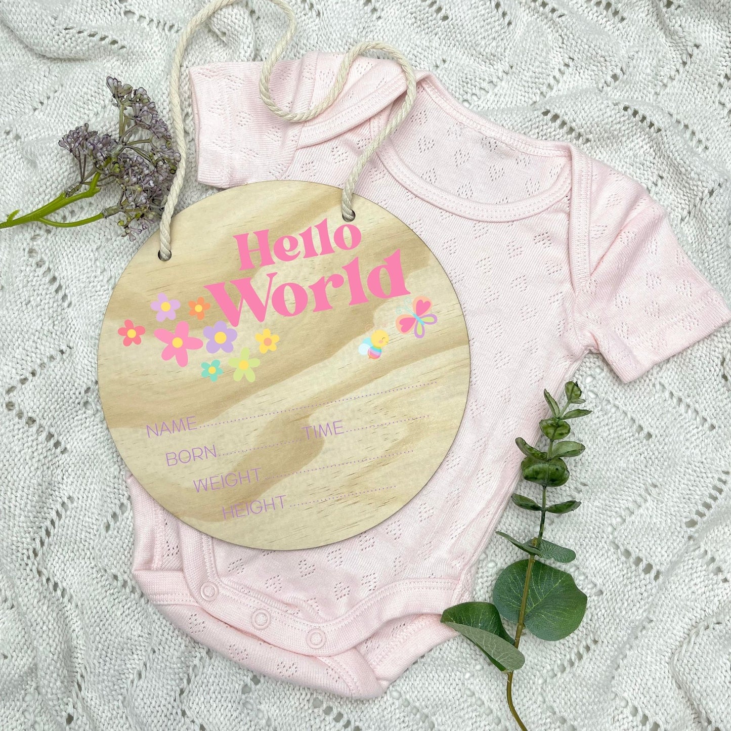 Birth announcement sign, baby birth sign, personalised baby plaque, birth plaque, newborn gift