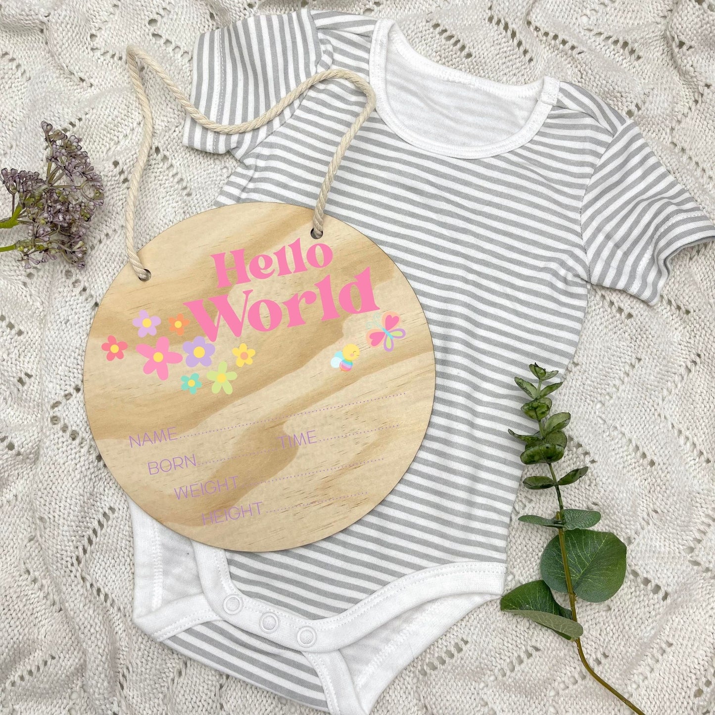 Birth announcement sign, baby birth sign, personalised baby plaque, birth plaque, newborn gift