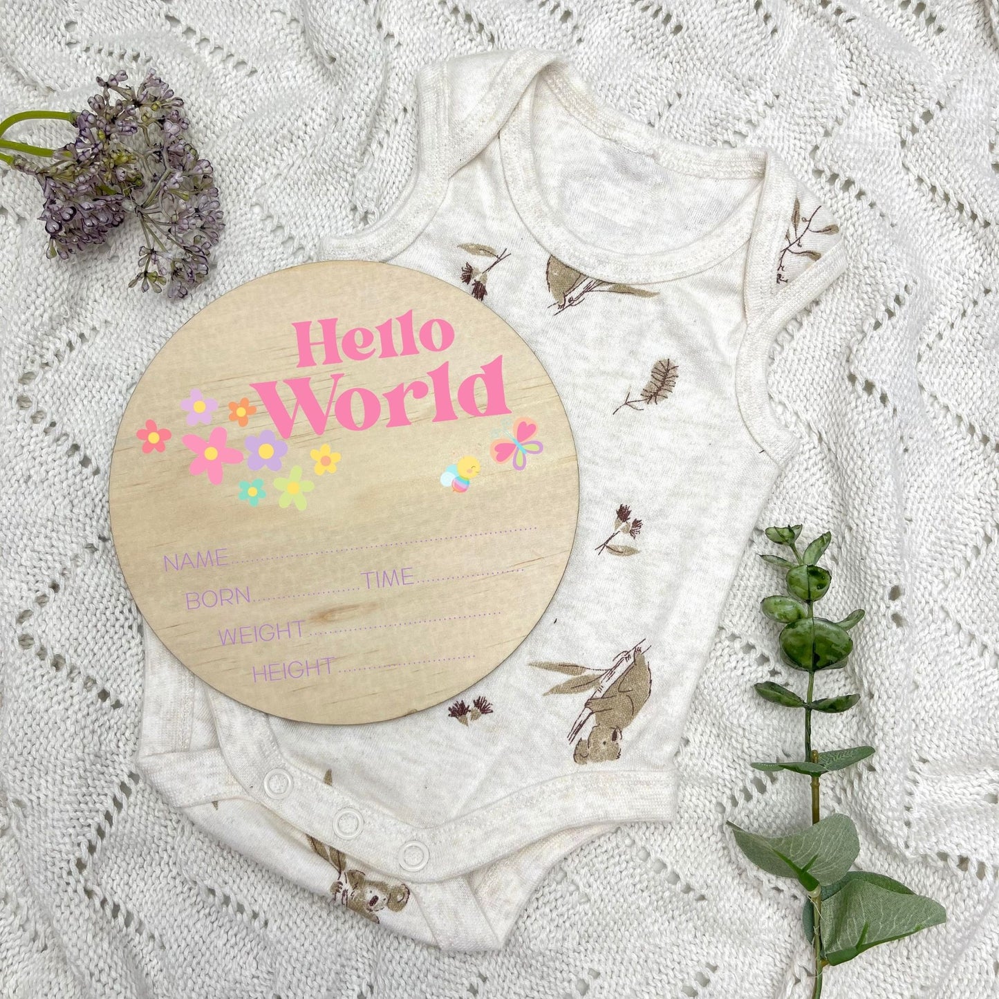 Birth announcement sign, baby birth sign, personalised baby plaque, birth plaque, newborn gift