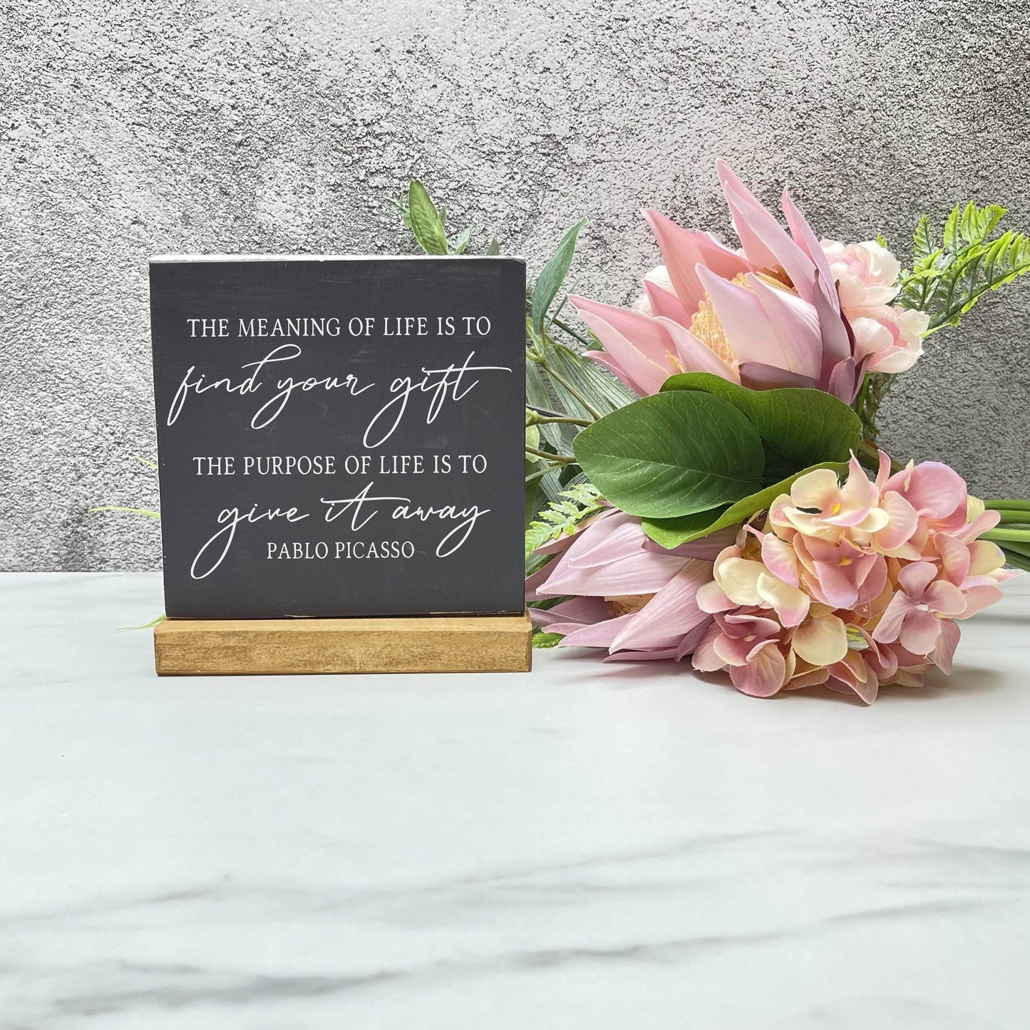 The meaning of life wood sign, quote sign, rustic decor, home decor