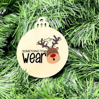 Something you want, wear, need, read bauble set, christmas gift tag set, present gift tag, something to read