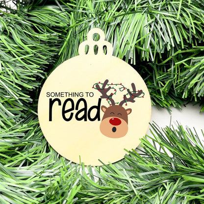 Something you want, wear, need, read bauble set, christmas gift tag set, present gift tag, something to read