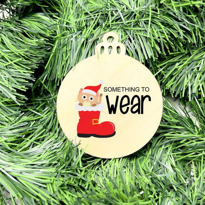 Something you want, wear, need, read bauble set, christmas gift tag set, present gift tag, something to read
