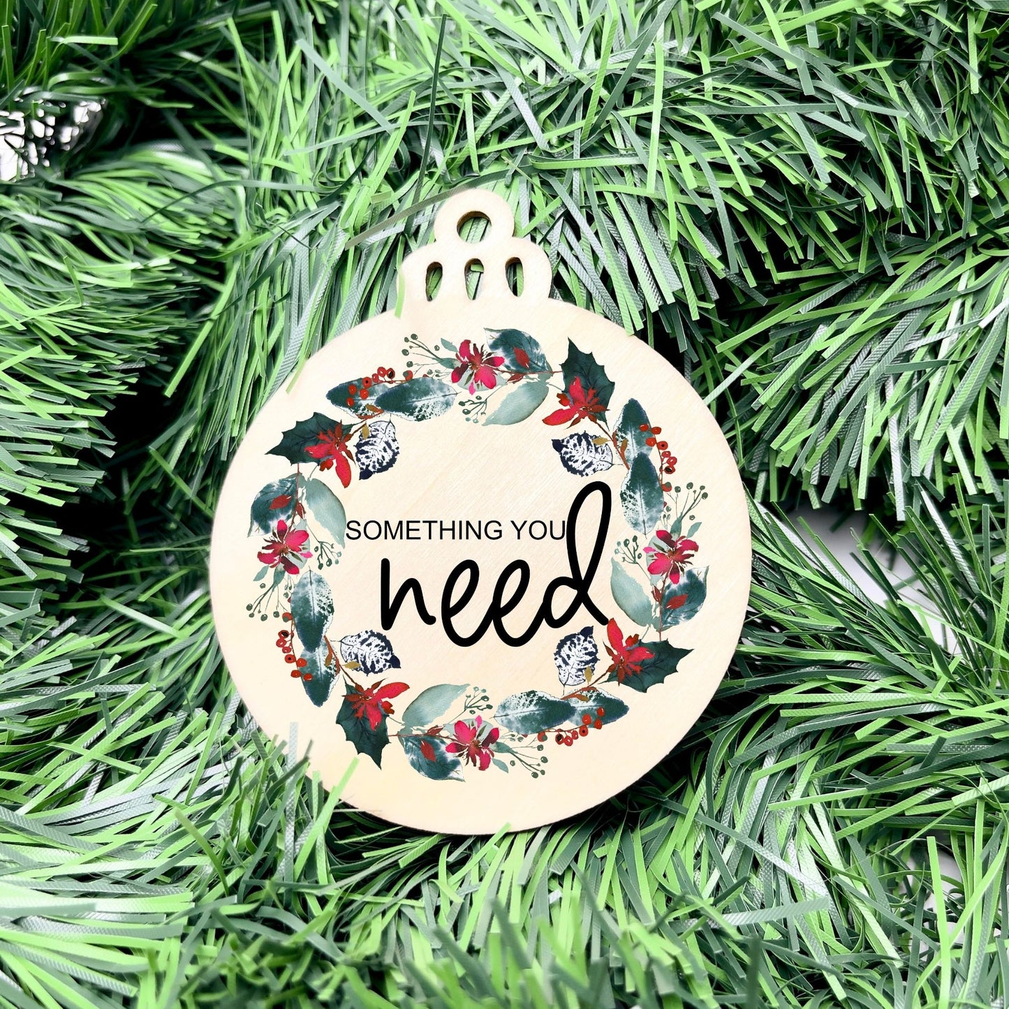 Something you want, wear, need, read bauble set, christmas gift tag set, present gift tag, something to read