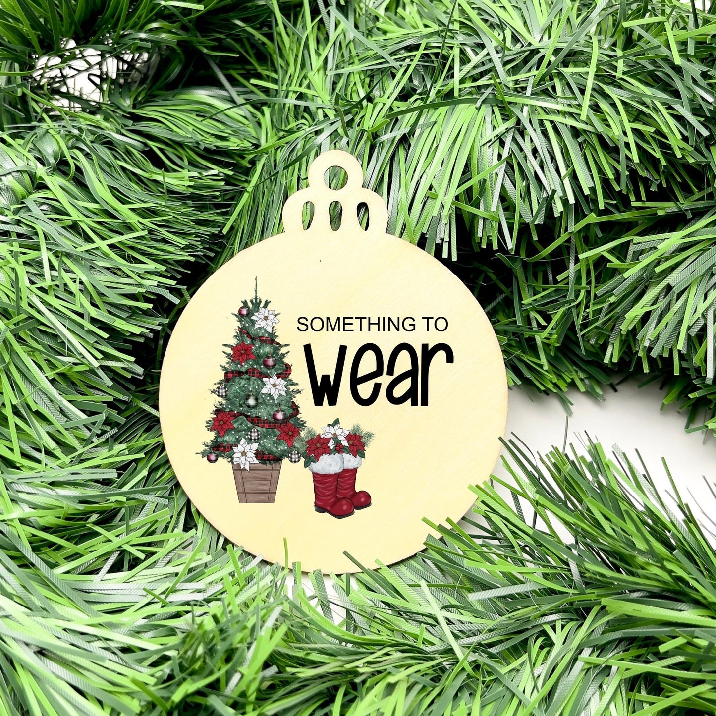 Something you want, wear, need, read bauble set, christmas gift tag set, present gift tag, something to read