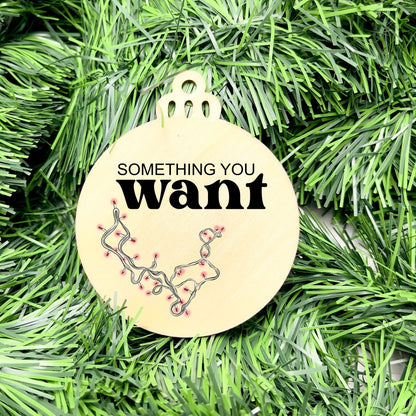 Something you want, wear, need, read bauble set, christmas gift tag set, present gift tag, something to read