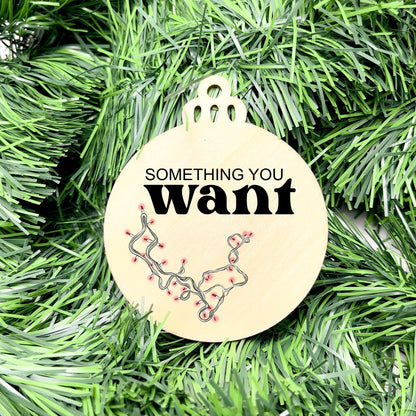 Something you want, wear, need, read bauble set, christmas gift tag set, present gift tag, something to read