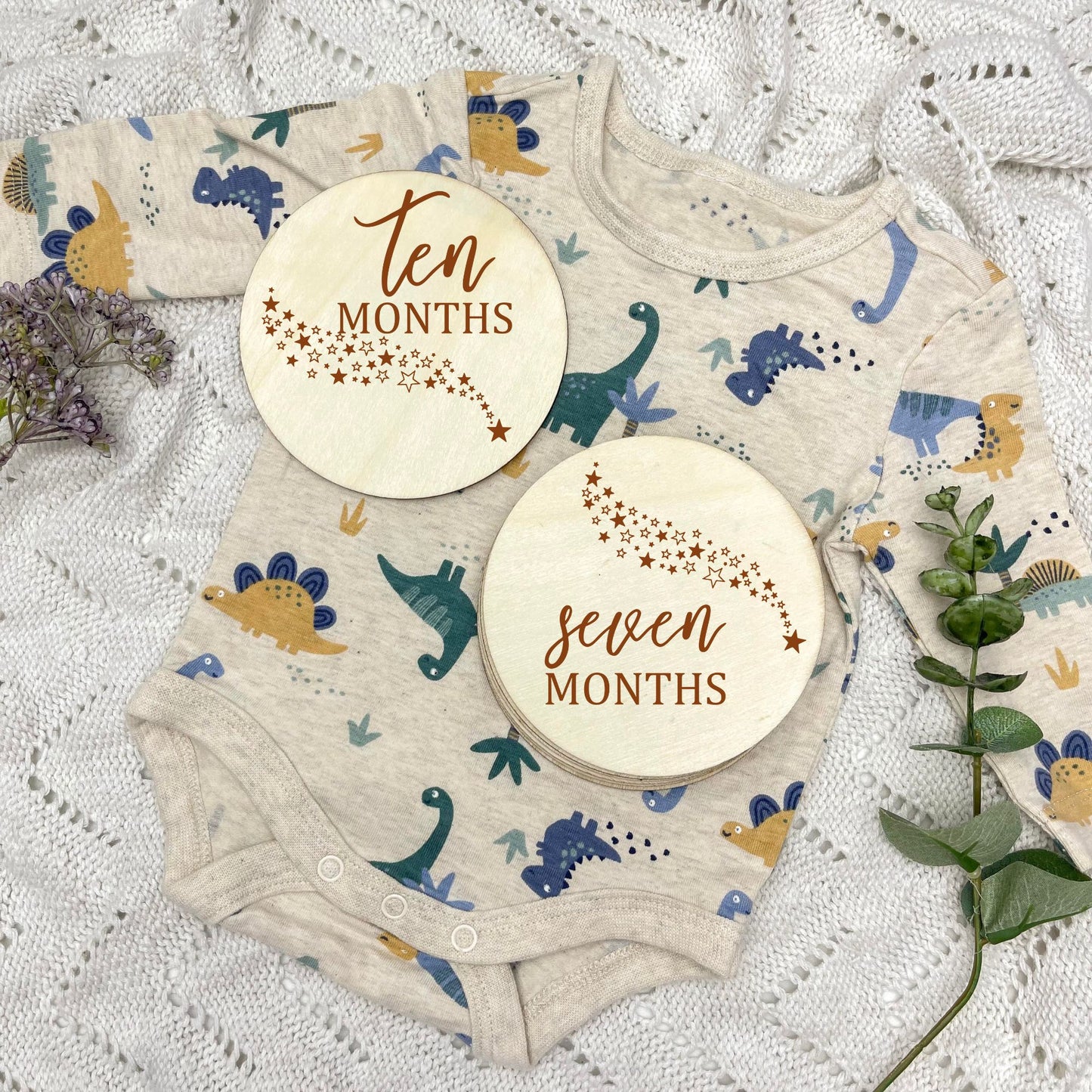 The stars milestone cards, baby milestone discs, boho nursery, aesthetic nursery, beige nursery