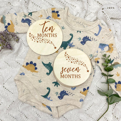 The stars milestone cards, baby milestone discs, boho nursery, aesthetic nursery, beige nursery