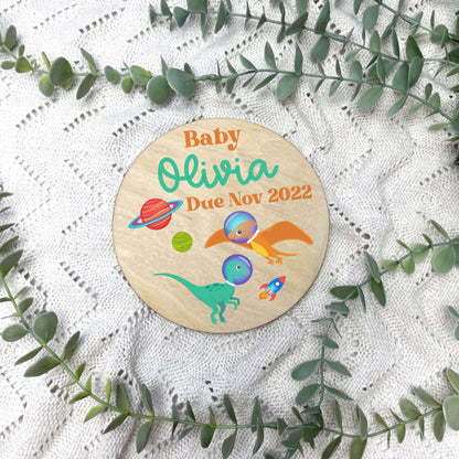 Dinosaurs newborn milestone discs, baby milestones, Dinosaurs, cute dinosaurs, space dinos
